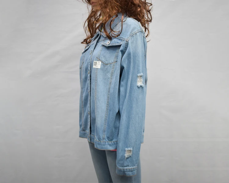 Ventas Al Por Mayor De La Mujer Chaquetas De Mezclilla De Moda Agujeros  Lavado Denim Chaquetas - Buy Mujer Denim Chaquetas De Las Mujeres De La  Moda Chaqueta Mujer Chaqueta De Jean