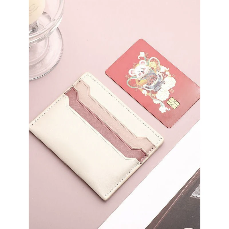 New Design Custom Logo PU Leather Card Holder Coin Purse Slim Luxury Ladies Purse Wallet Cardholder Clip 2024 Small for Women