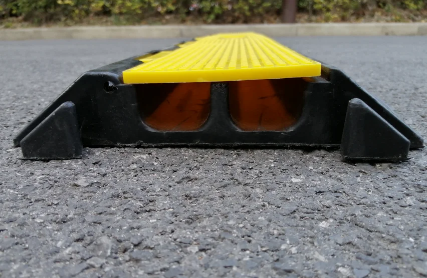 2 Channel Rubber Cable Protector Ramp ,Rubber Cable Cross Defender
