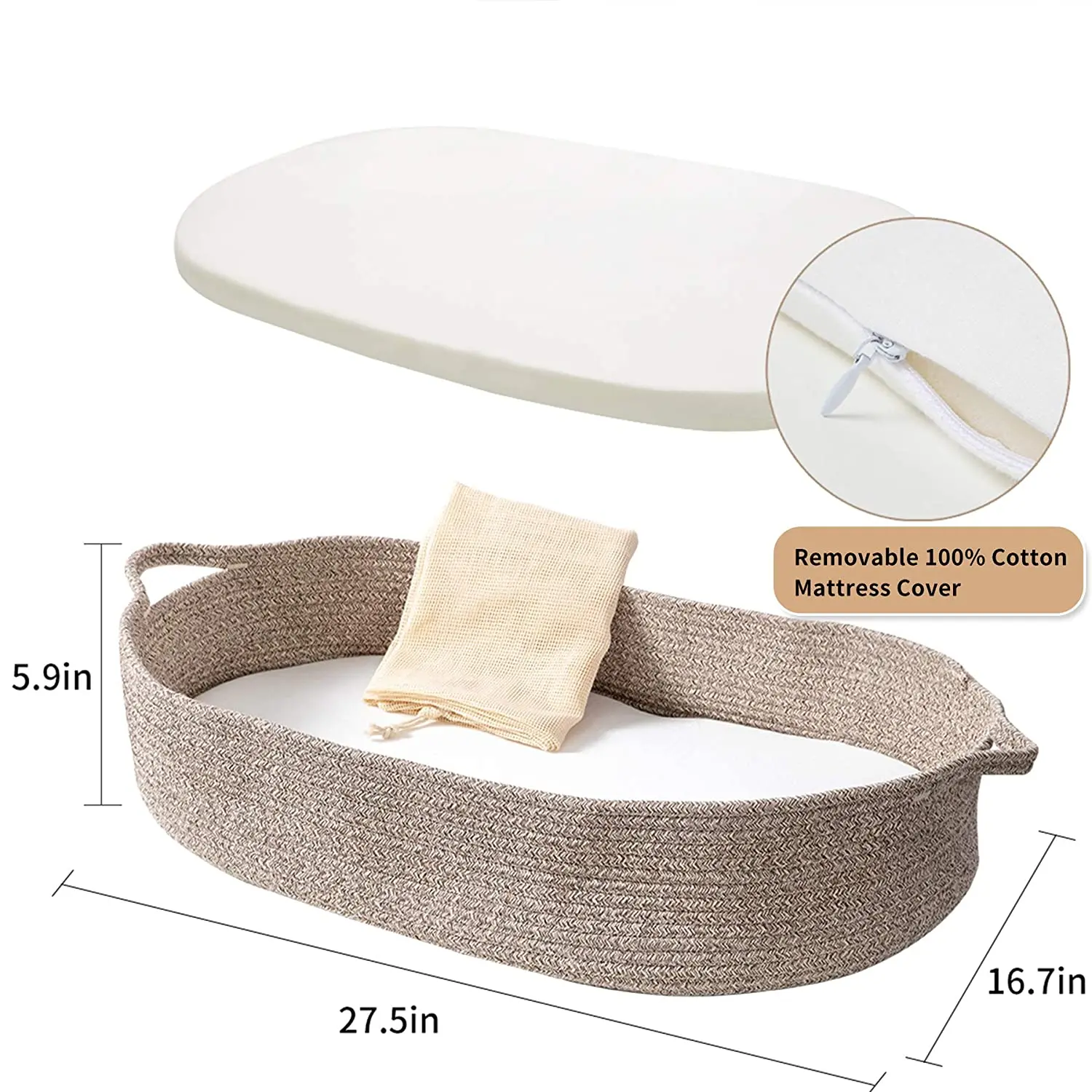 Baby Changing Basket Changing Table Topper Thick Foam Pad With