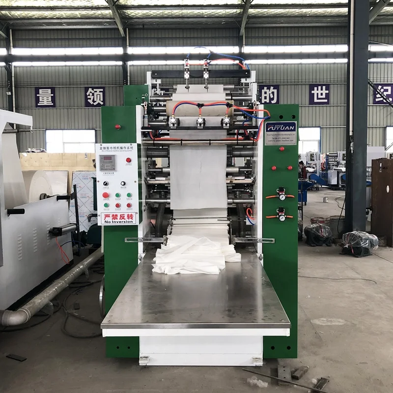 Fuyuan Factory Tissue Paper Converting Facial Tissue Making Machine 9 Lines Interfold Facial Tissue Machine