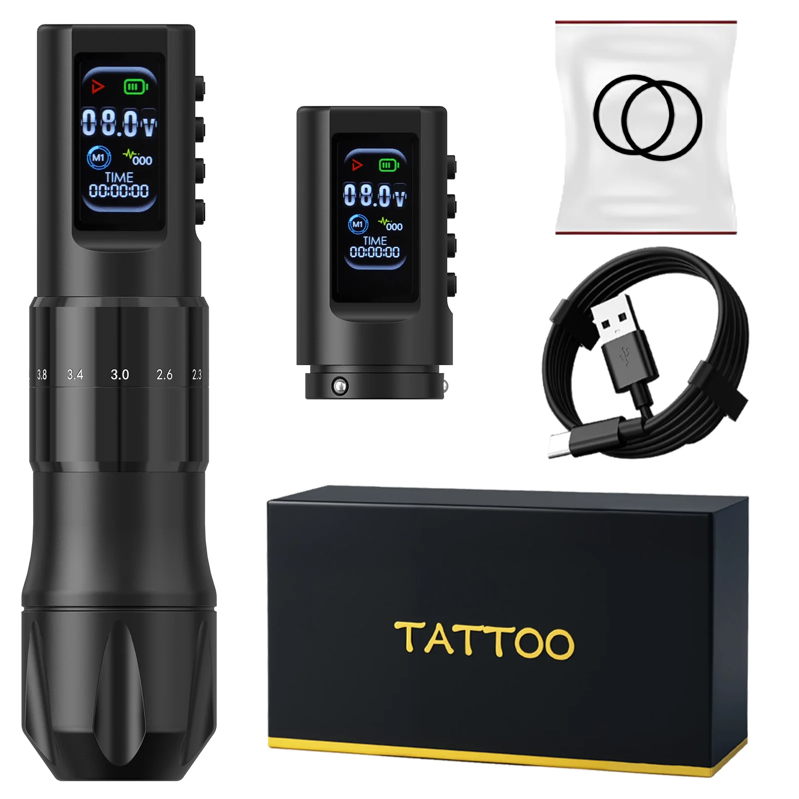 Ambition C2 Wireless Tattoo Pen Machine - Adjustable Stroke