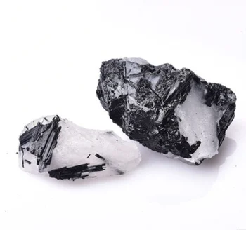 Wholesale Rough Natural Black Tourmaline in Quartz Raw Rock Healing Crystal Reiki Gemstone Gravel Stone Fengshui