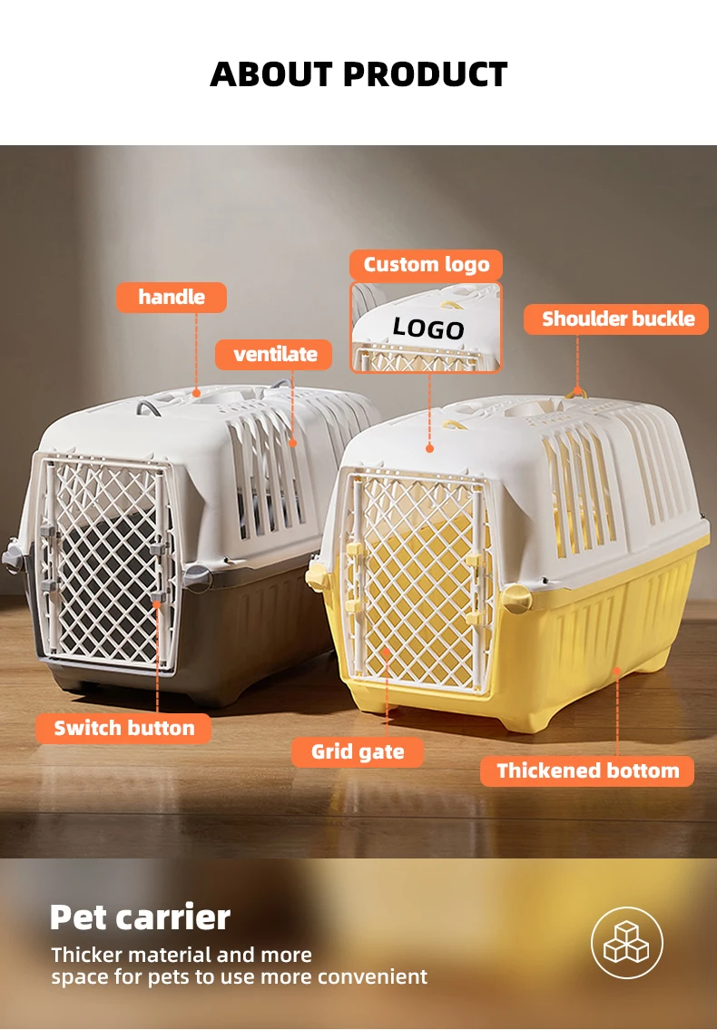 Wannuo Breezy Pet Carrier Not Easy To Loose Multiple Switches Pet Box Comfortable Pet Travel Box With Handle And Shoulder Buckle factory