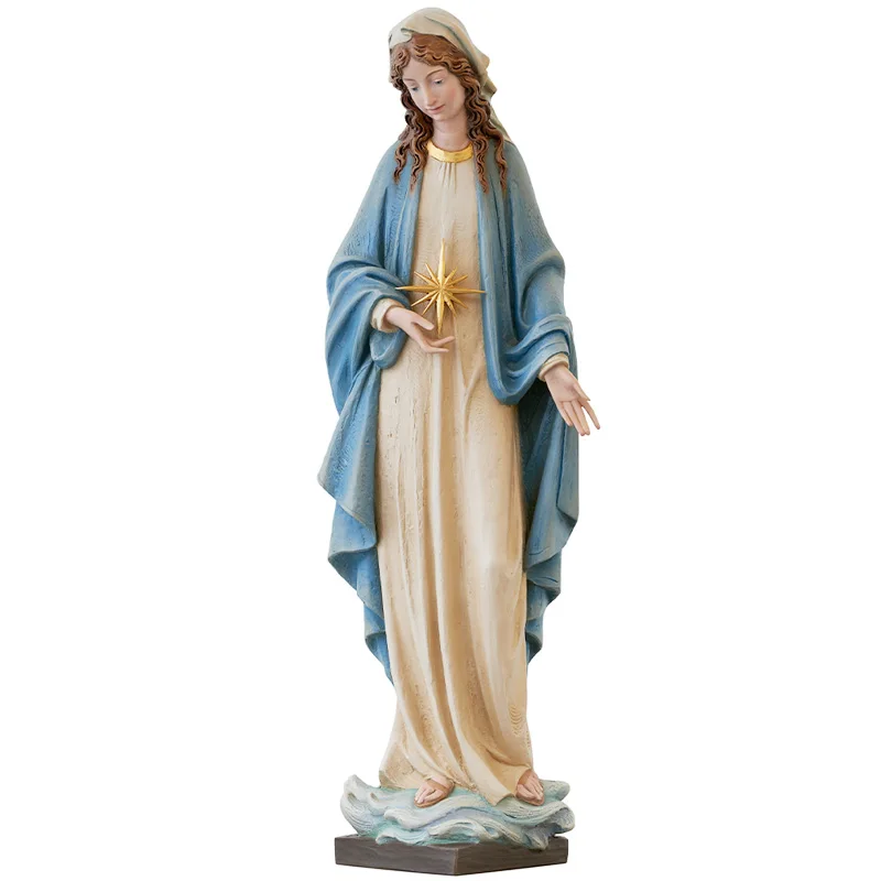 Estatuas de Dios al por mayor, Figura de escultura de polirresina personalizada, Artículos religiosos católicos en resina, Estatuas de la Virgen María