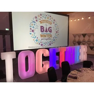 Factory Sale Giant Letters 3D Light up LED Christmas Decoration Light Outdoor Free Standing Large Letter