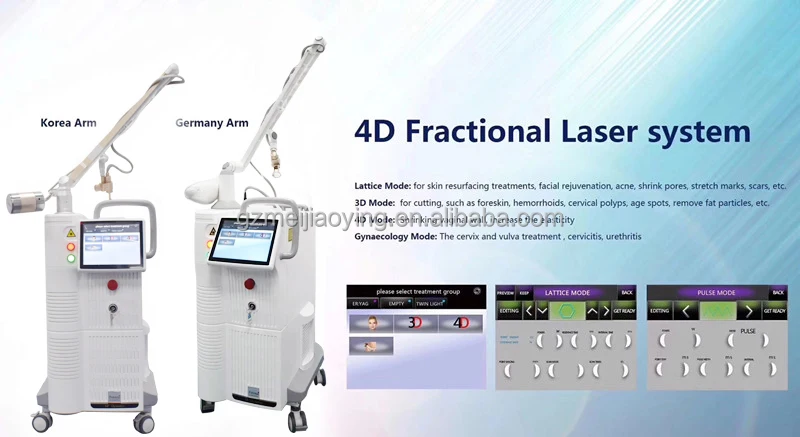 New Professional CO2 Fractional Skin Repair Resurfacing Acne Scars Removal 10600nm 4D Fotona 70W Fractional CO2 Laz er Machine