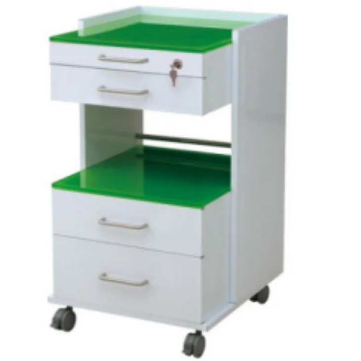 Dental Mobile Stainless Steel With Three Drawers