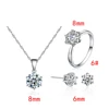 Set in argento con zirconi da 8 mm