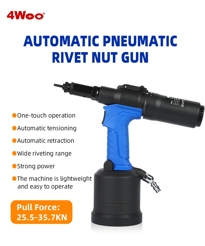 M3-m12 Light Automatic Rivet Nut Gun Rl-6312 Fast Riveting Pneumatic ...