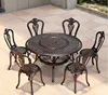 Chaise 6 couronnes, table de cuisson en carbone 122 cm