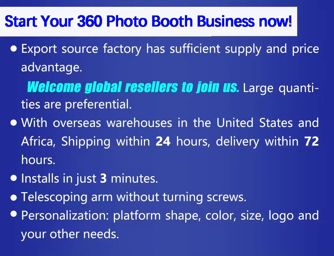 2025 New Design Overhead 360 Photo Booth Hsg for Wedding and Event 360 Photo Booth Enclosure Backdrop Sky