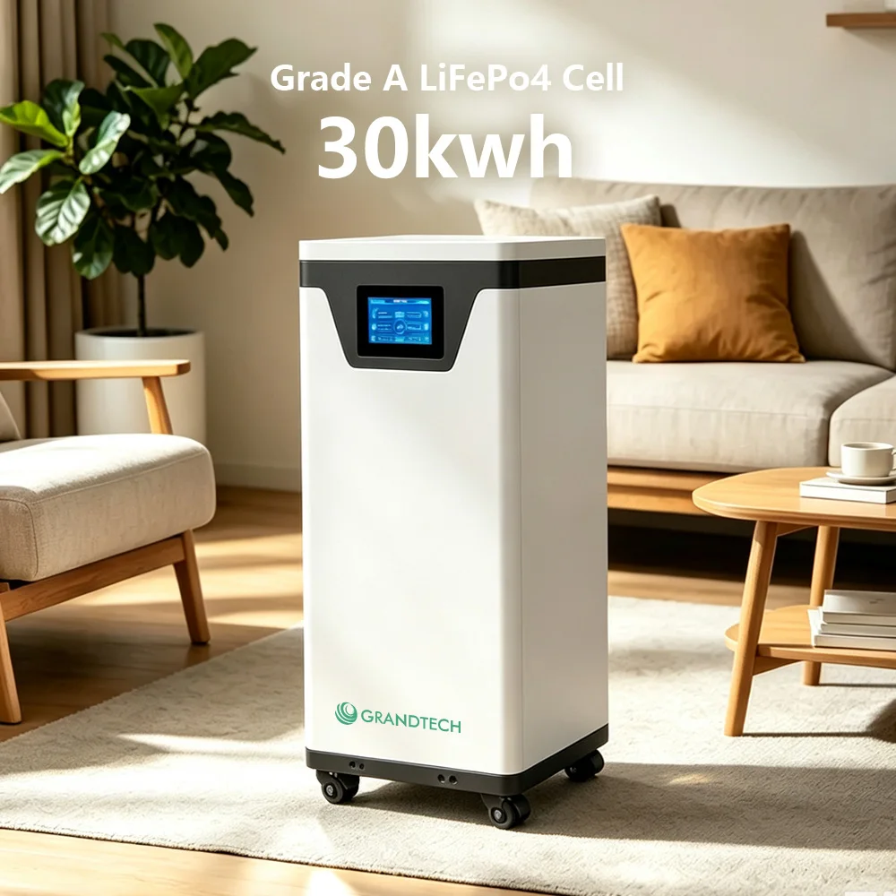 30KWh All-in-One Mobile Solar Battery Storage Station 12KW 3-Phase Inverter Hybrid Battery Storage System