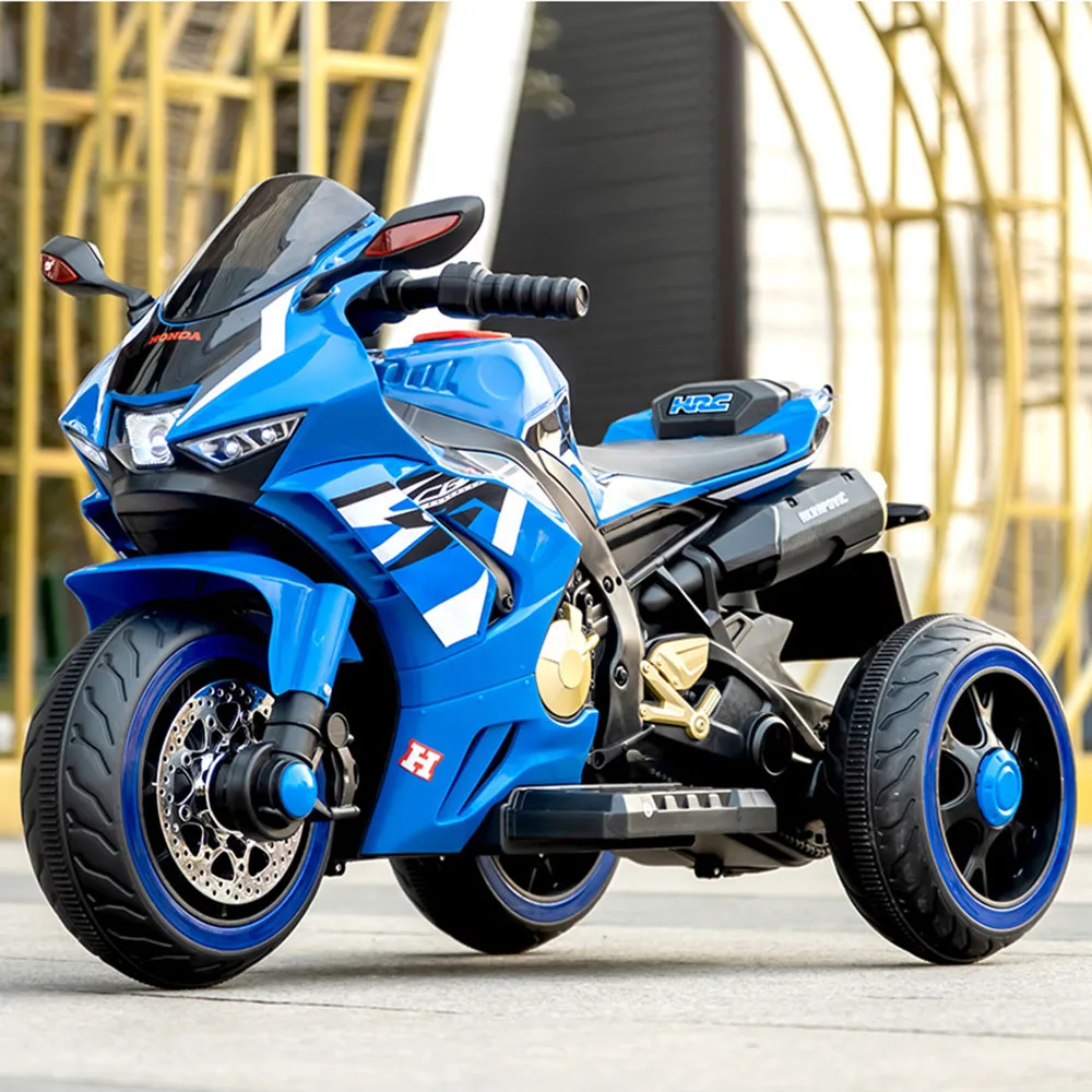 Children 5 to 7 Years Dual Drive Electric Rechargeable Three Wheel Ride on Toy Car Remote Control Metal Scooter