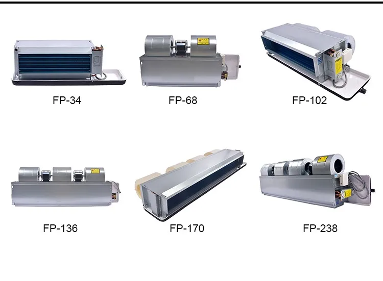 FP136 chilled Water Horizontal Multi function fan coil unit For Hotel Rooms