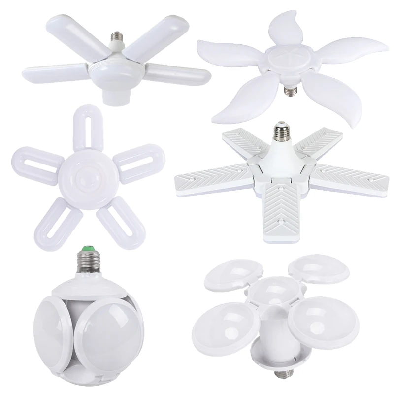 Оптовая продажа, t-образная Светодиодная лампа E27 для вентилятора 2835 SMD B22, складная потолочная лампа с вентилятором, светодиодная Складная Лампа