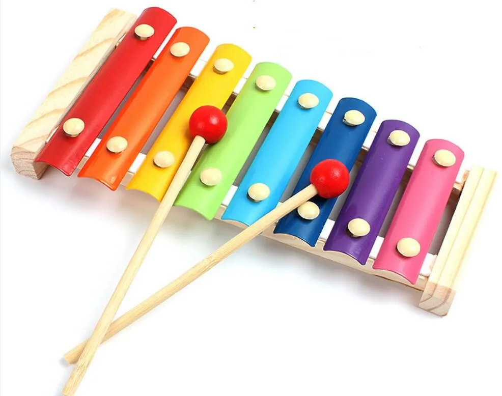 1-3 years old Baby Music Perception harp small Xylophone Eight Hand Knock toys+ 
