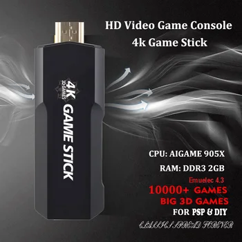 Original Game Stick Lite Console 4k 4 K 10000 Video Gamestick Jogos Retro  Box 10mil Retrogaming In Portuguese for Kids Child