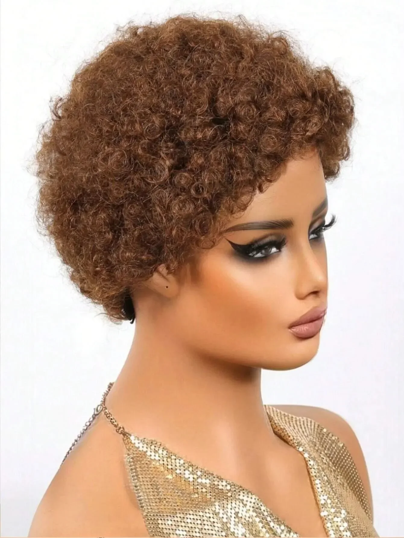 Parrucche corte e ricce Pixie Cut Fluffy Glueless Parrucche di capelli umani per donne e ragazze Parrucche afro Puff rimbalzanti morbide ed economiche Parrucca dall'aspetto naturale_voghion.com