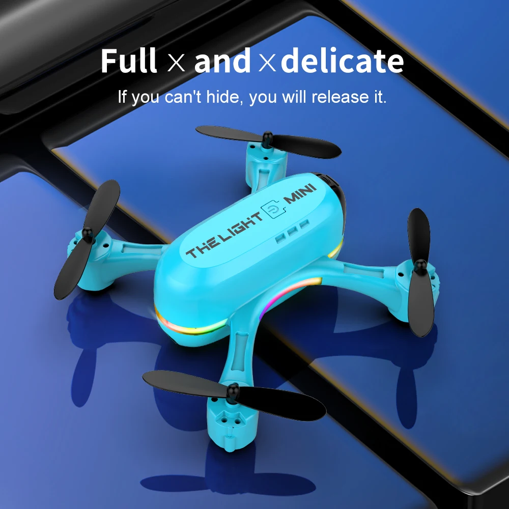 2024 V6 blue mini aerial photography drone HD dual-camera remote control aircraft racing lights flow positioning aircraft supplier