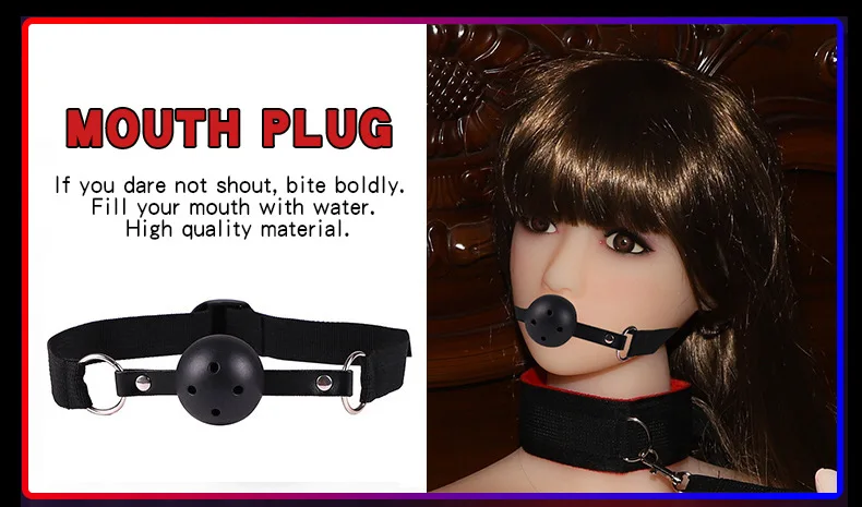 New SM 11PCS Fetish Mouth Gag Handcuffs Bondage Restraint Slave Game Set Bdsm Sex Toys with Bullet Vibrator Anal Butt Plug Kit