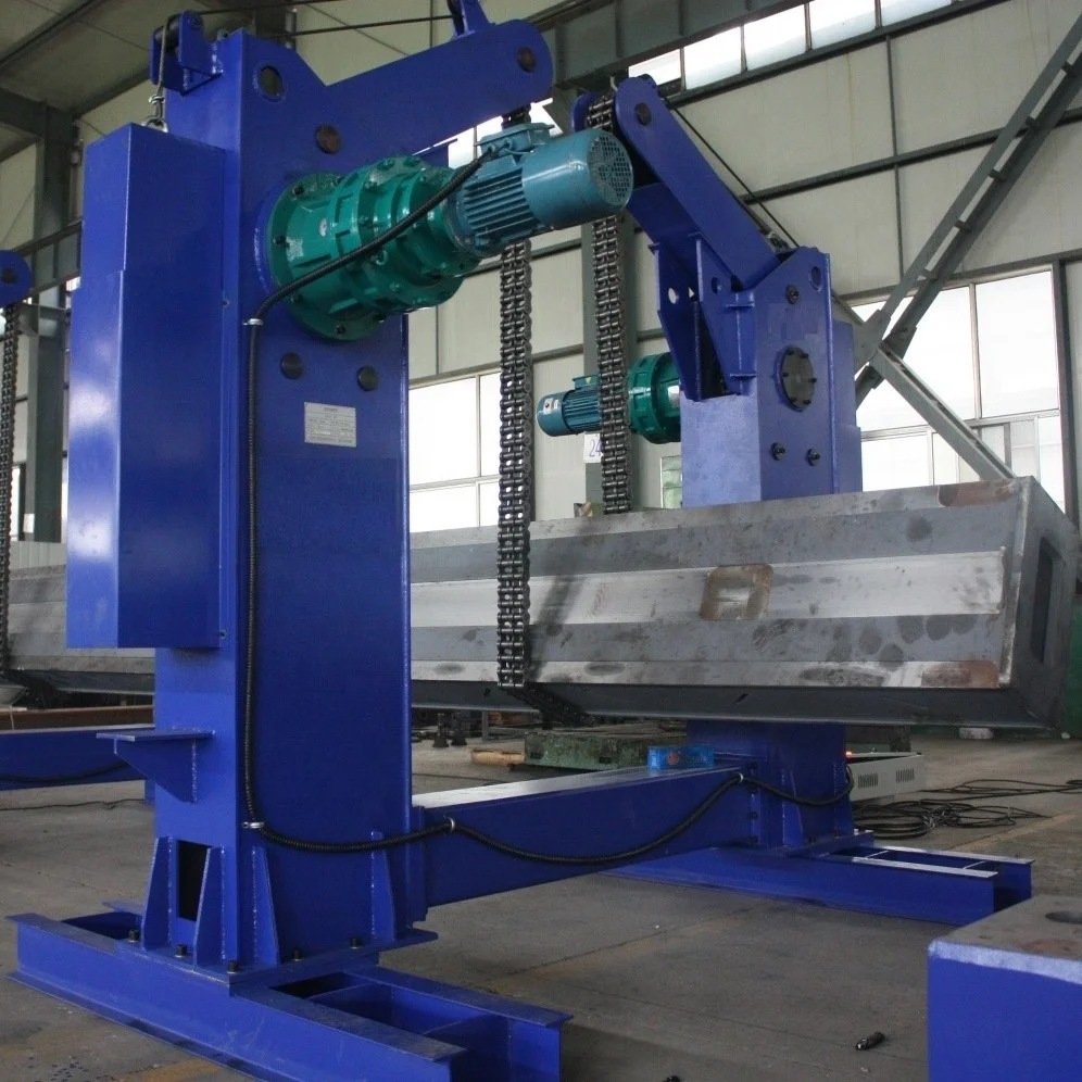 Large Workpiece Chain Type Turning Over Flipping Positioner Machine for Steel Profiles