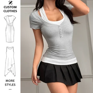 Wholesale 2026 summer short sleeve Women's t-shirts high quality custom t-shirt ladies