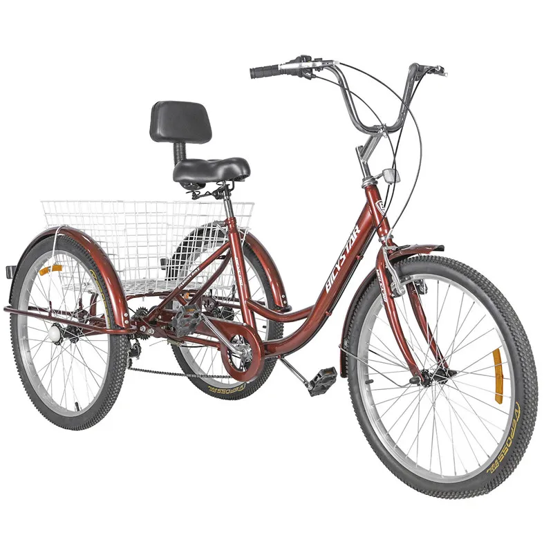 L Adult Tricycle Gas 3 Wheels Solar Powered Tricycle