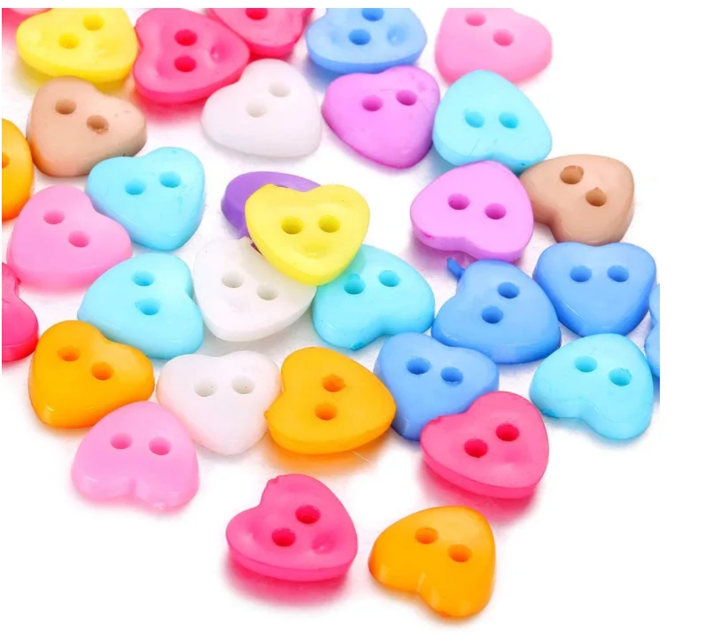 Heart Button Crafts Projects  Heart Shaped Buttons Bright - 14mm