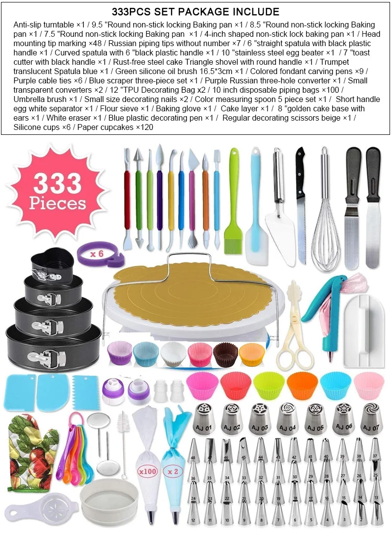 137/110/84pcs Cake Decorating Tools Kit Pastry Baking Utensils With ...