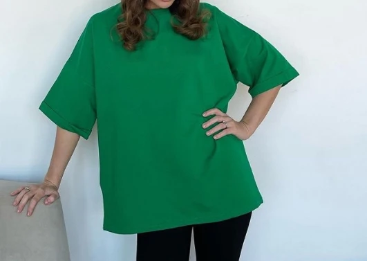 Tee Shirt Femme Col V Manche 3/4 - Mode Décontractée 2024 | Polyester Élasthanne Confortable