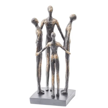 Modern Bronze Family Figure Statue Metal Contemporary Sculpture