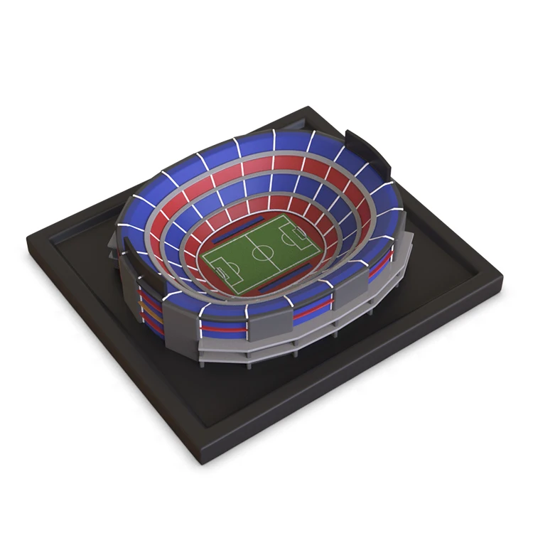 OEM Custom Resin 3D Miniature Stadium Model Football Soccer Stadium Scale Model Figurine Souvenir Gift for Office Home Decor