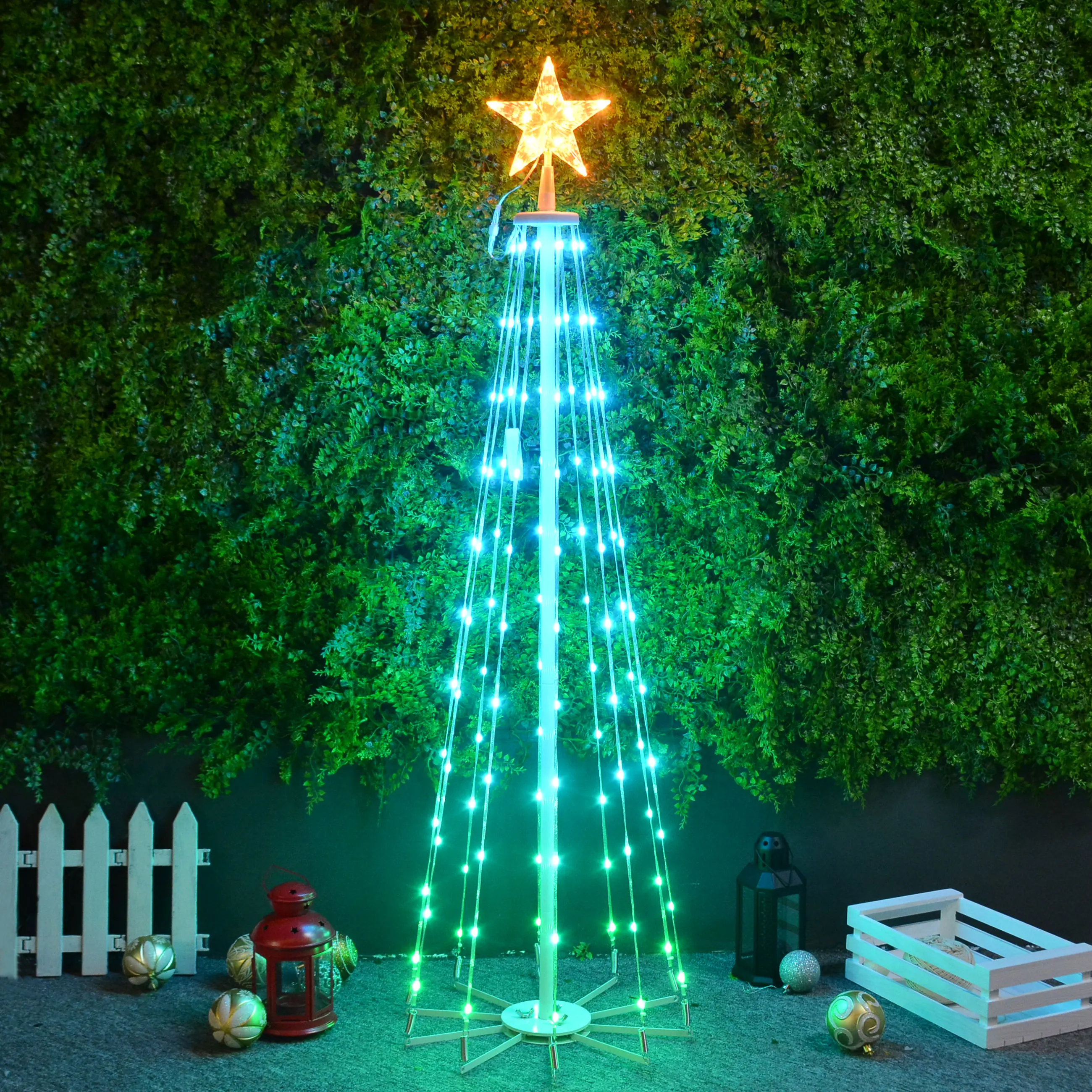 Christmas Lights Christmas Tree Ip65 Rgb Holiday Lighting Decorative ...