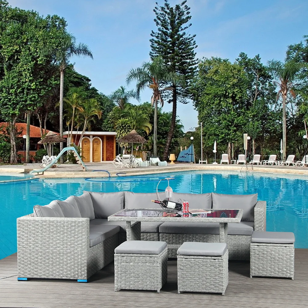 Rattan Garden Set Patio Furniture Asda Outdoor Rattan Corner Sofa Set