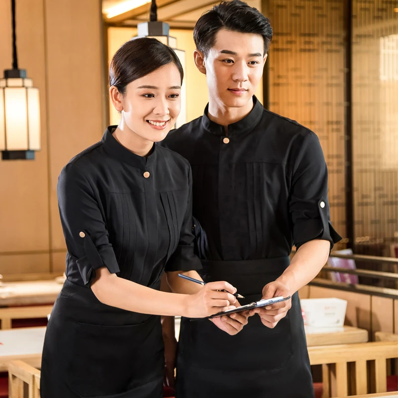 Factory Price Custom Design Hotel Reception Restaurant Waitress Uniform Dresses