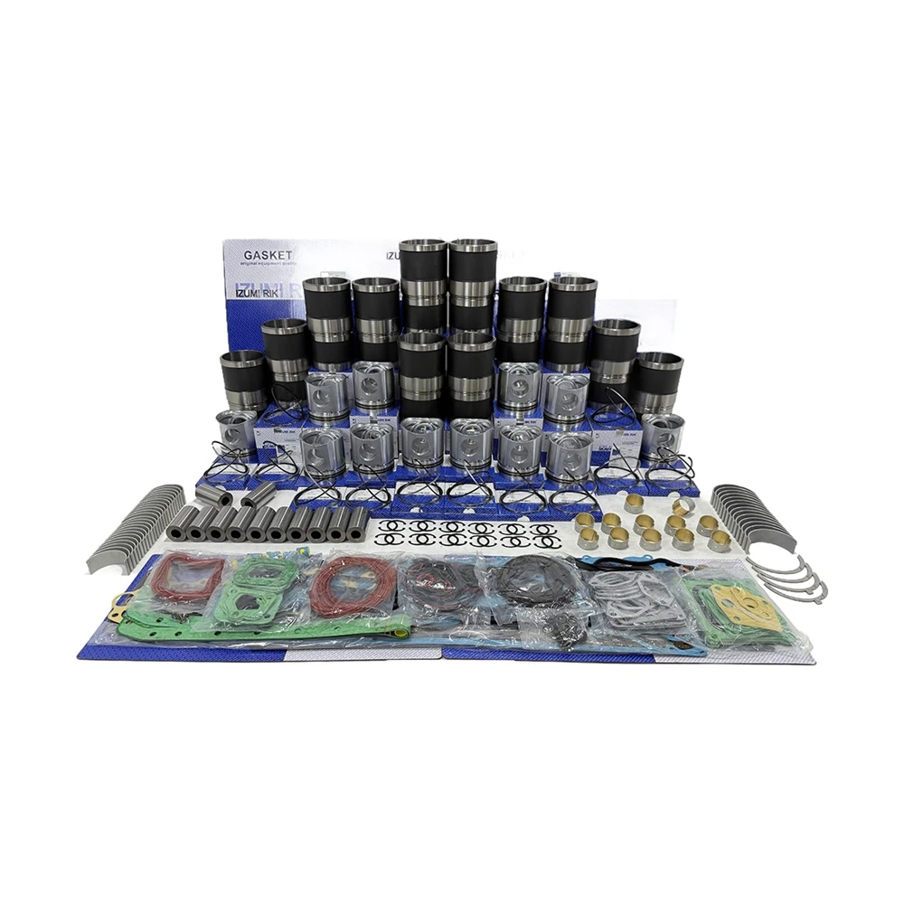 Overhaul Rebuild Kit with Overhaul Kit Main & Conrod Bearing with Thrust Washer for Deutz F12L41 Diesel Engine Spare Parts