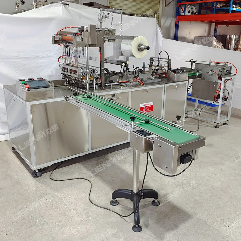 LIENM Automatic Small Box Cellophane Overwrapping Machine Cigarettes Box Carton Cellophane Wrapping Machine