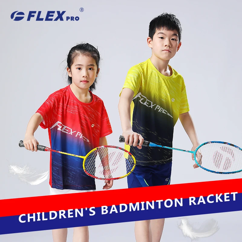 FLEXPRO 5U Light Badminton Racket for Kids Boys Girls Home Use Badminton Racket Professional for Kids DDP Oem
