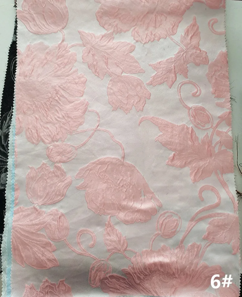 178gsm Floral Design Custom Color  Woven Brocade Jacquard Outcoat Clothing Fabric