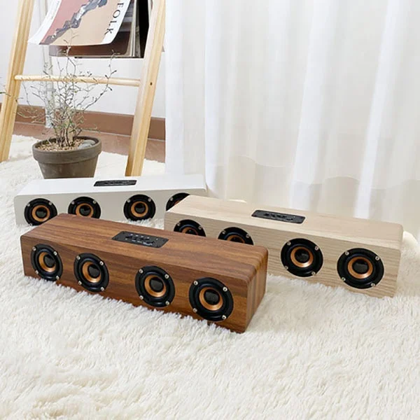 KC Battery 12W 20W Real Wood Mini Digital Sound Box W8