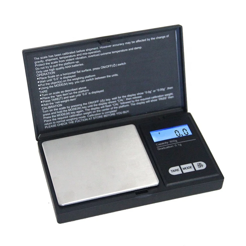 Piccola bilancia digitale portatile di precisione tascabile elettronica Bilancia tascabile digitale da 0,01 g