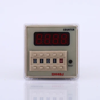 Digital display electronic counter relay DH48J-8 counter 220V 24V 12V counting time relay