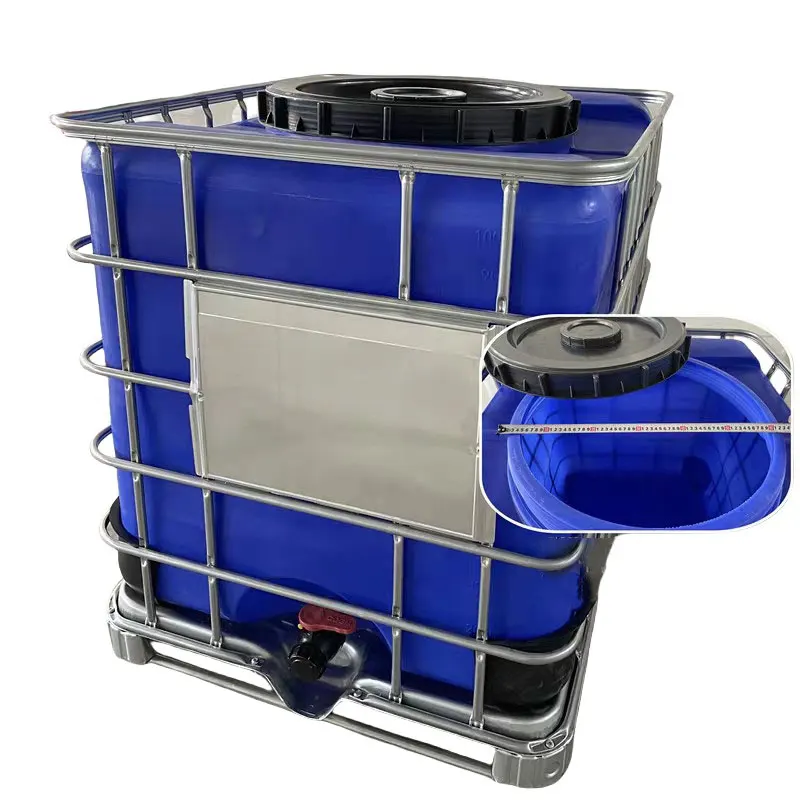 IBC Container Wholesale Stackable Plastic Tote Strong Acid and Chemical Storage 1000litre LLDPE IBC Tank Free Spare Parts XUANLE