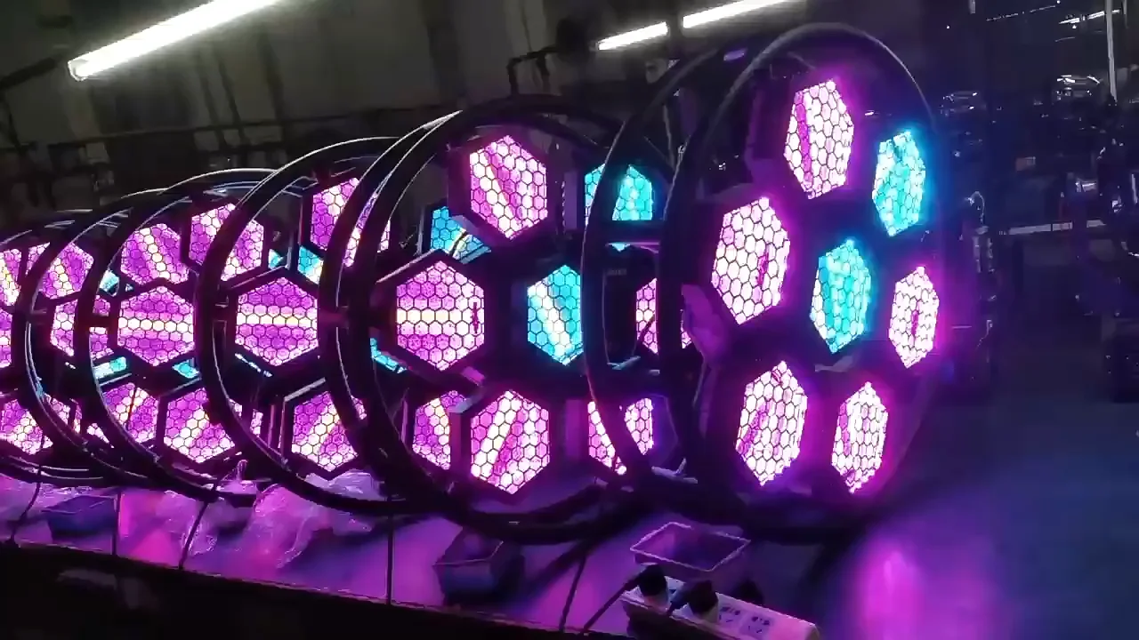 7*60w Hexagonal Marquee Rgb Led Retro Stage Lights With Strobe For 