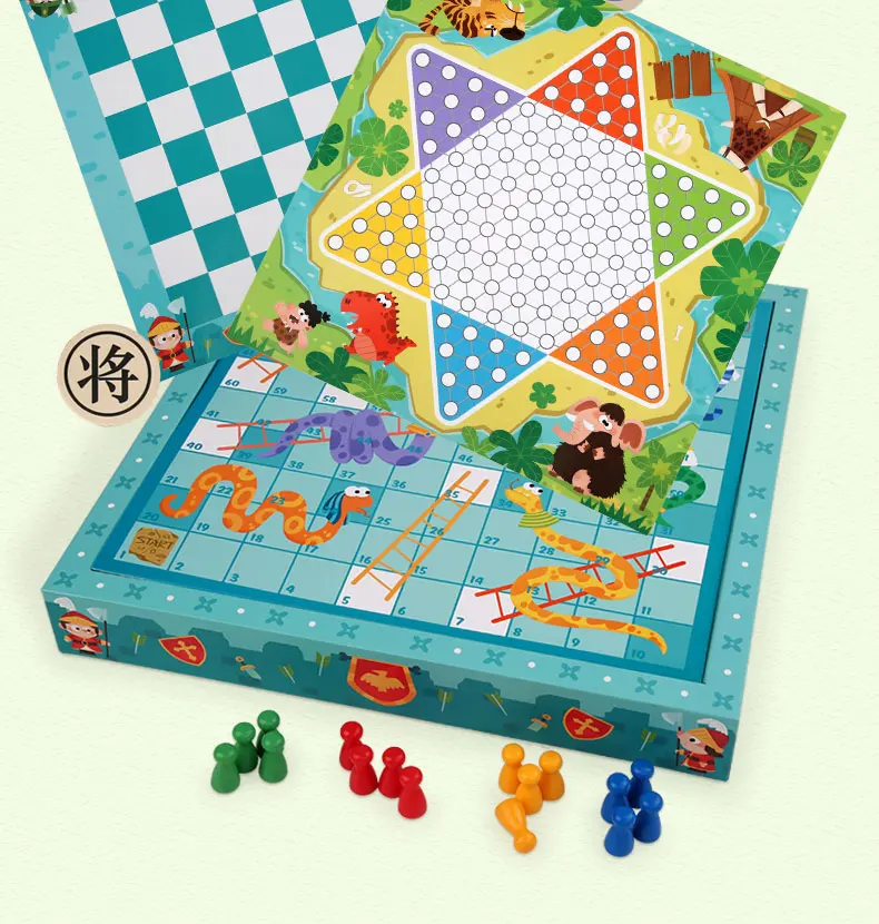 Hot Selling Other Educational Toys Early Education Toy Educational Toys From China Multi Functional Chess Logic Cognition 8 in 1