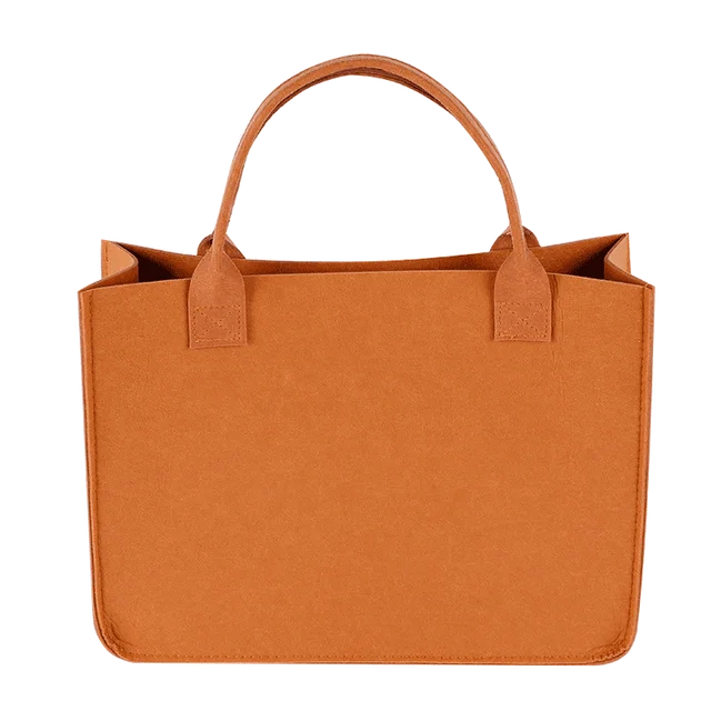 Oem Business Briefcase Custom Felt Fabric Tote Bag Eco Friendly Reusable Shopping Bag With Logo