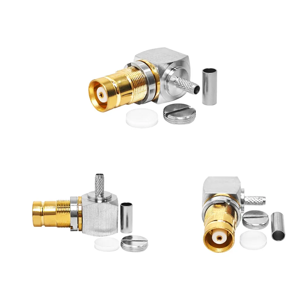 Factory 1.6-5.6 Female Jack Hembra Bulkhead 1.6/5.6 L9 for FLex2 Rg179 Right Angle 90 Degree Elbow  Rf Coaxial Connector
