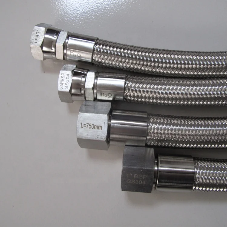 Details about   17.5 ft Stainless Steel braided Hose with 3" NPT ends 