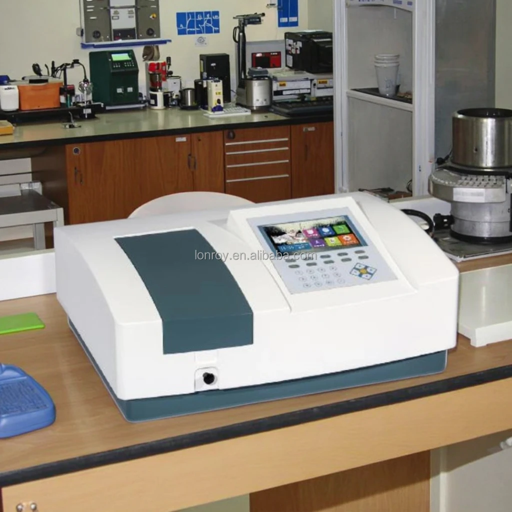 Color Screen UV-Vis Spectrophotometer Ultraviolet Visible Spectrophotometer High Precision LCD Photometric Measurement Tester